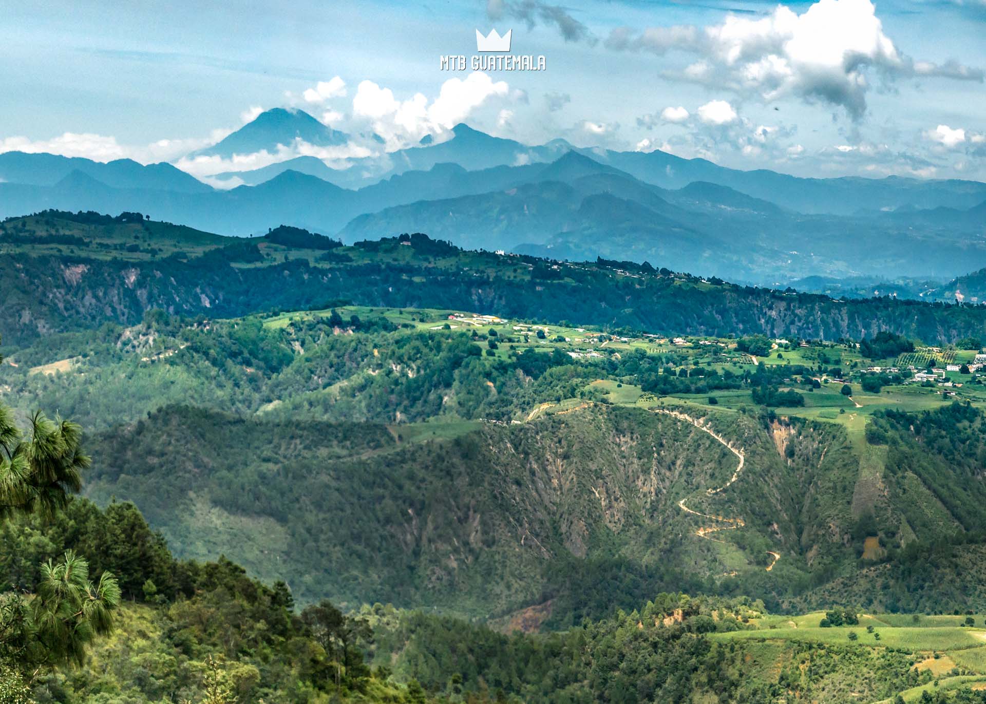 Deep canyons separate Tecpán and Lake Atitlán. Carretera a Zaculeu chimaltenango, Guatemala