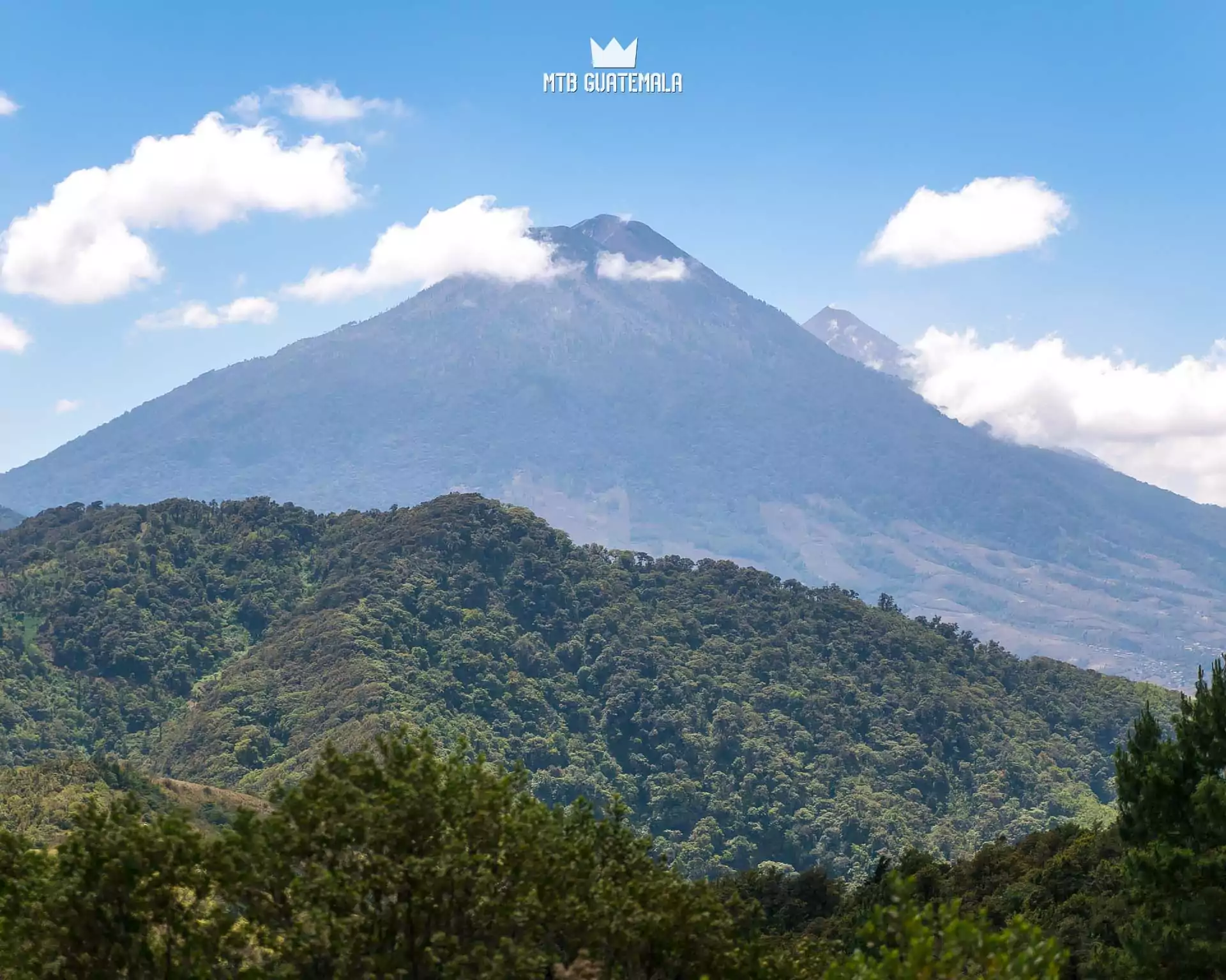 Volcán Acatenango (3976m) and Active Fuego Volcano.  Valle Escondido Adventure MTB Tour  Chimaltenango, Guatemala