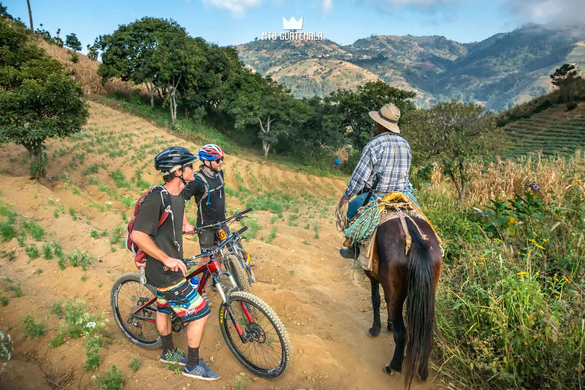 Taking the back route to Lake Aitlán it is not uncommon to encounter farmers on horseback - many curious for a chat.