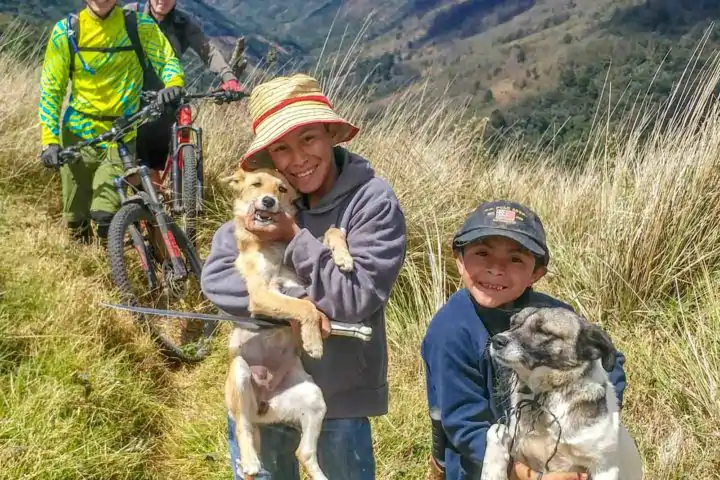 We made some new friends on the trail.  Valle Escondido Adventure MTB Tour  Chimaltenango, Guatemala