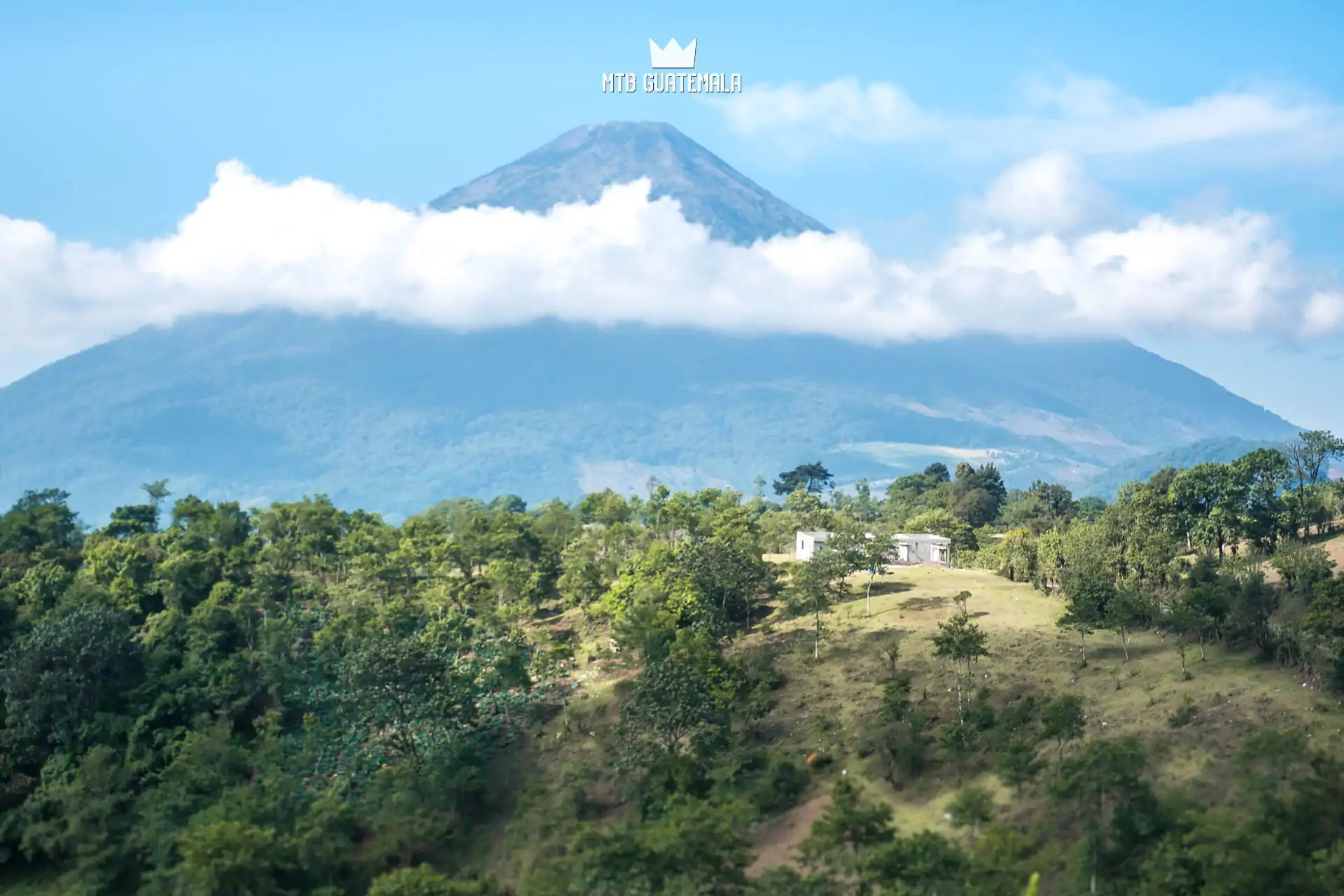 Big views of Volcán de Agua. Dos Aguacates enduro tour.  Chimaltenango, Guatemala