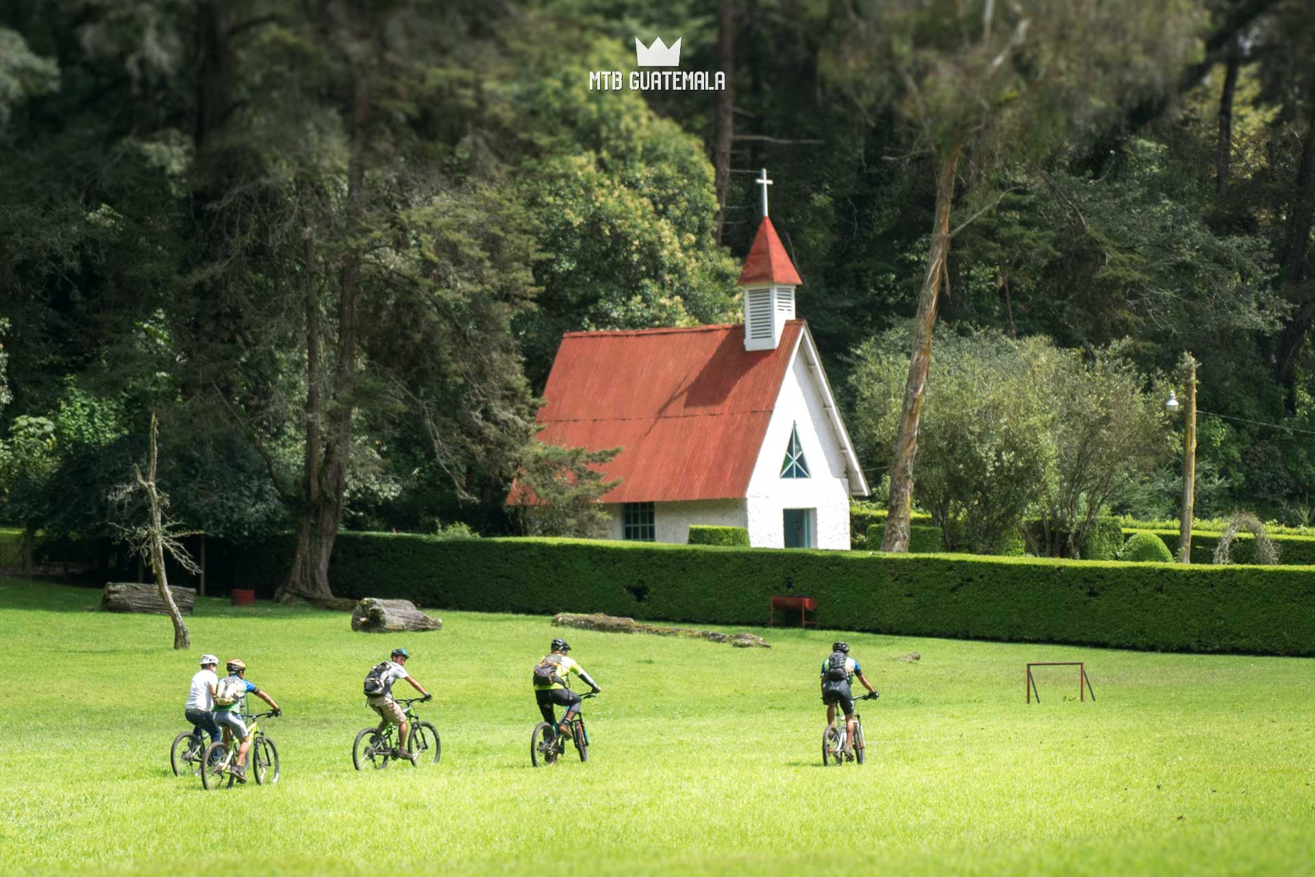 The highlands of Guatemala look a lot more like Europe at times - riders pass through a beautiful forested #finca near Tecpán. ??