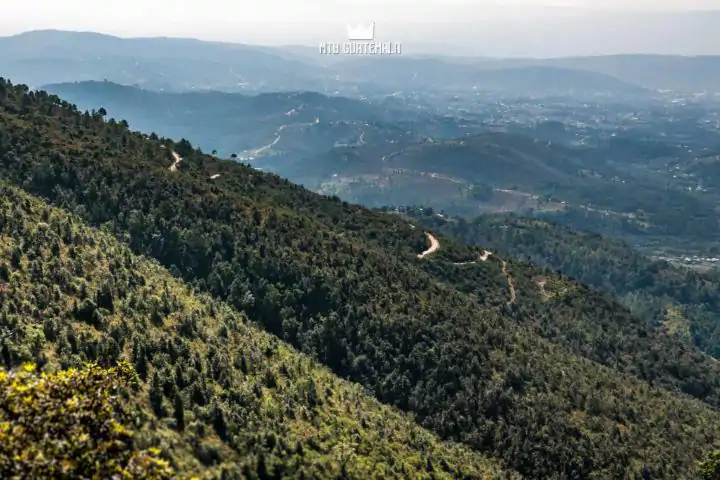 Riders make thier way up the 4,000ft climb to the top of the Cuchumatanes mountains.  Huehuetenango, Guatemala