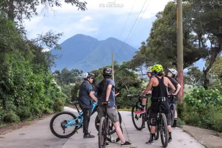 Mountain Bikng to the Sumpango Giant Kite Festival.  Sacatepéquez, Guatemala