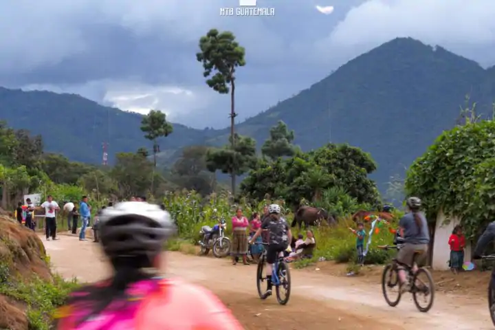 Mountain Bikng to the Sumpango Giant Kite Festival.  Sacatepéquez, Guatemala
