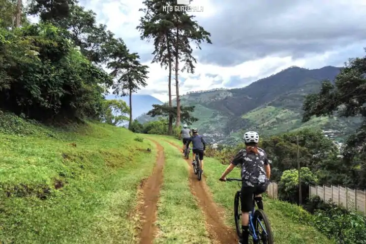 Mountain Bikng to the Sumpango Giant Kite Festival.  Sacatepéquez, Guatemala