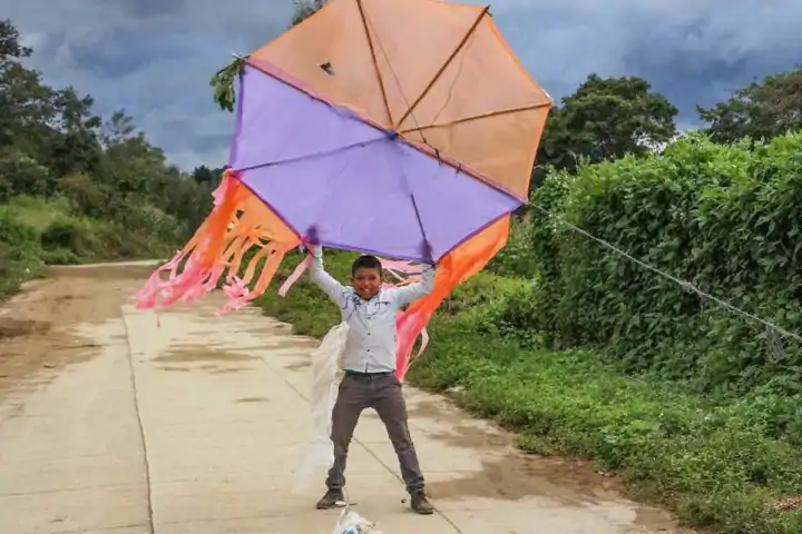 Mountain Bikng to the Sumpango Giant Kite Festival.  Sacatepéquez, Guatemala