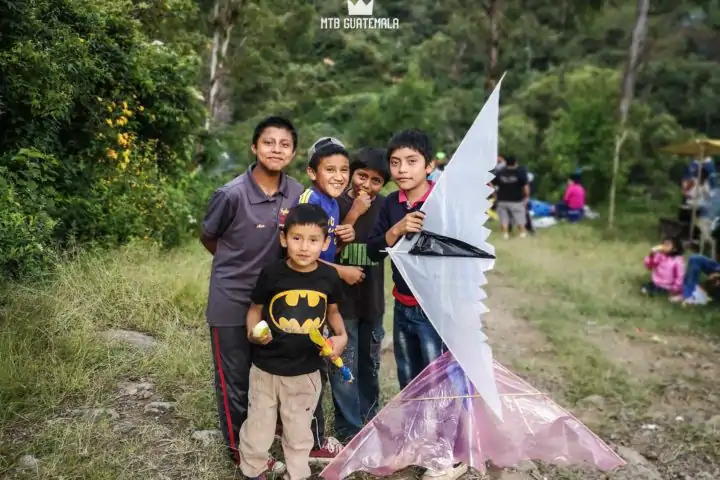 Mountain Bikng to the Sumpango Giant Kite Festival.  Sacatepéquez, Guatemala