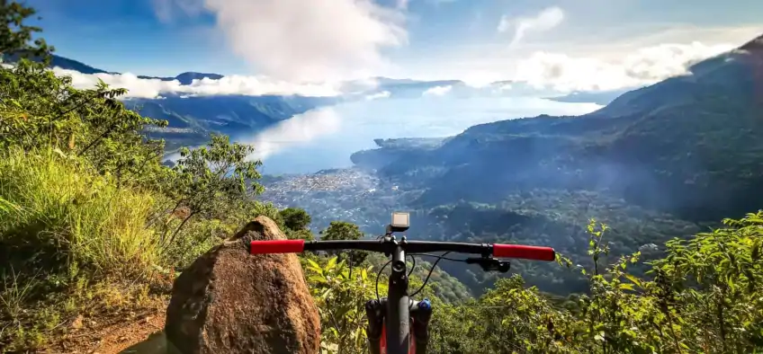 Mountain Biking at San Pedro La Laguna Lake Atitlán Sololá, Guatemala