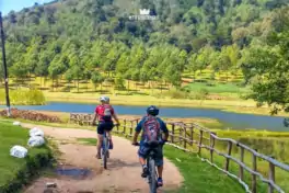 Mountain biking at finca Chichoy Tecpán Chimaltenango, Guatemala