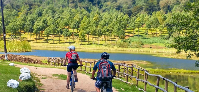 Mountain biking at finca Chichoy Tecpán Chimaltenango, Guatemala