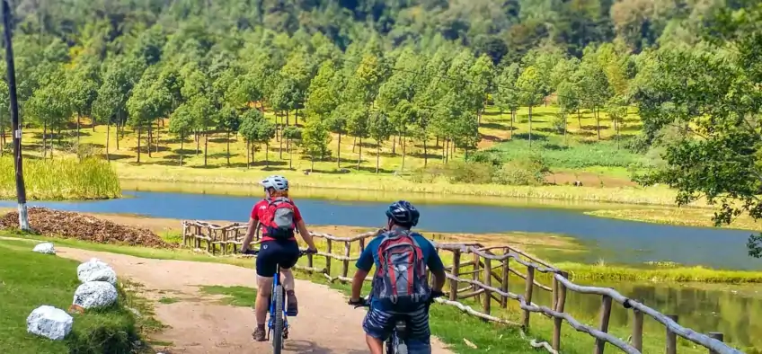 Mountain biking at finca Chichoy Tecpán Chimaltenango, Guatemala