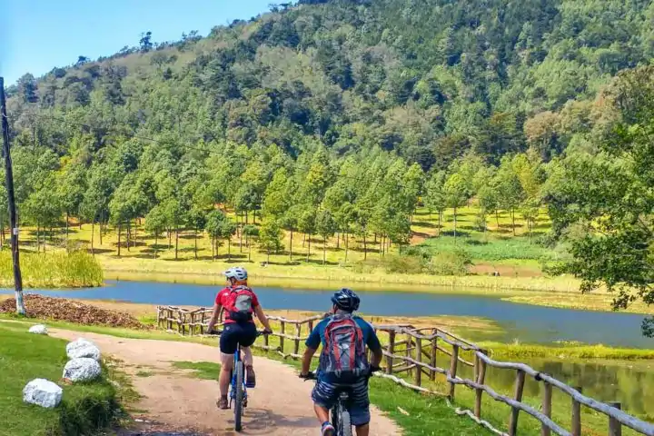 Mountain biking at finca Chichoy Tecpán Chimaltenango, Guatemala