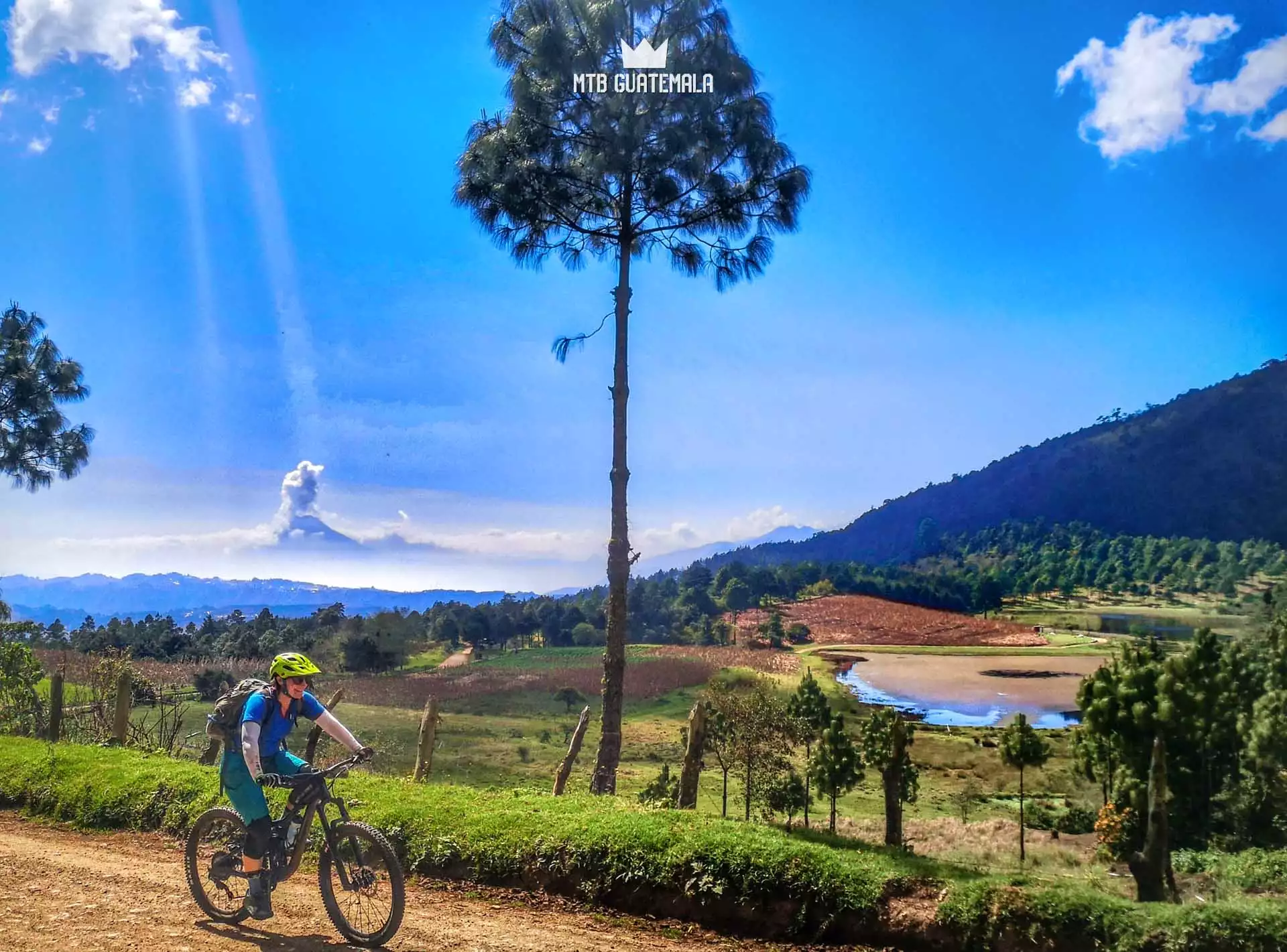 Mountain biking at finca Chichoy Tecpán , Guatemala