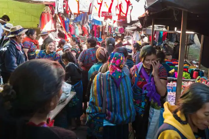 Navigating the market in Todos Santos Casa familiar Huehuetenango, Guatemala