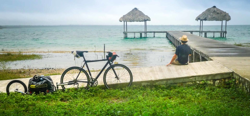 Un viaje de 2 meses en bicicleta por México y Guatemala. Laguna Petén Itza Petén, Guatemala