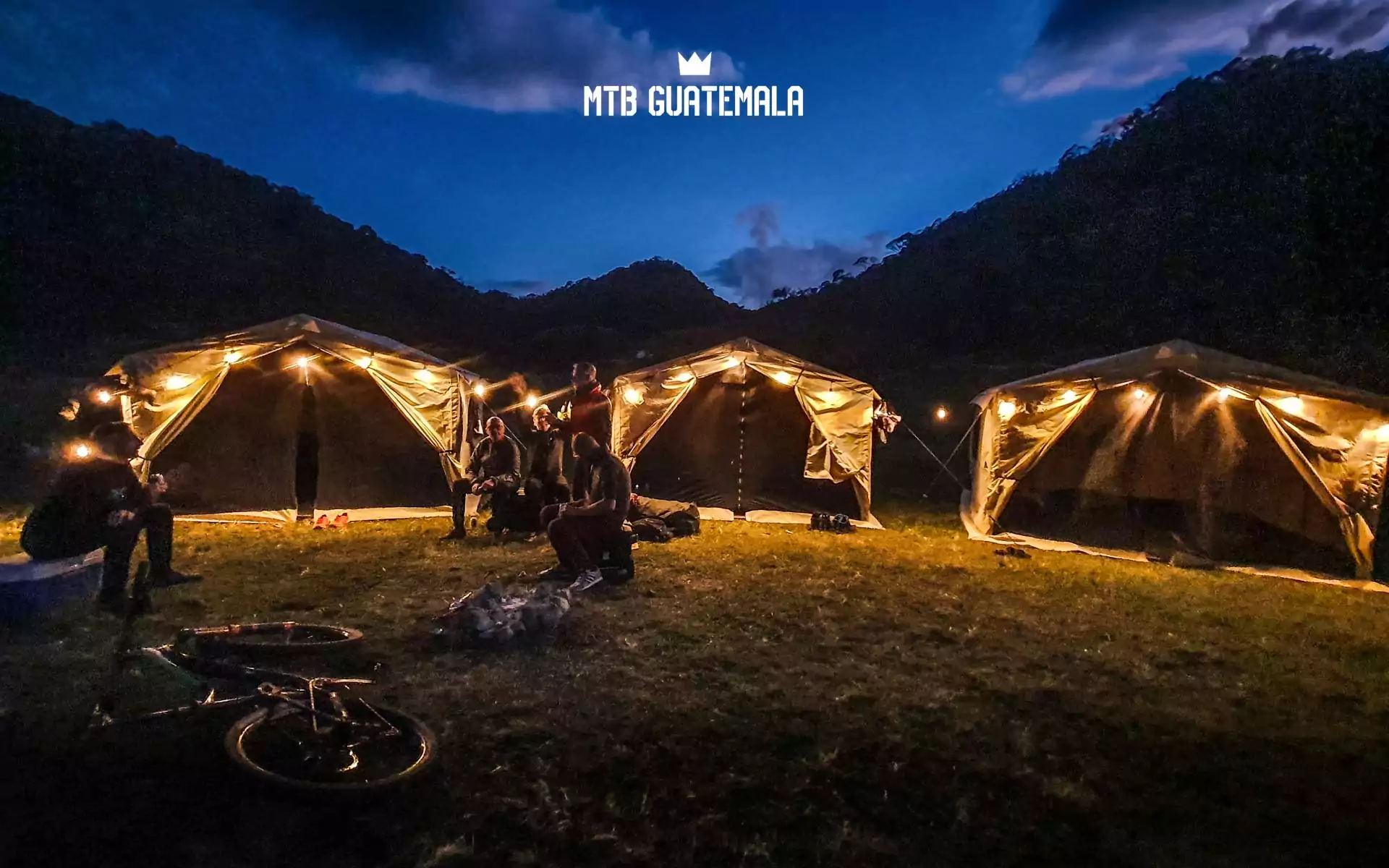 Glamping Tent Setup with 3 Cots MTB Guatemala